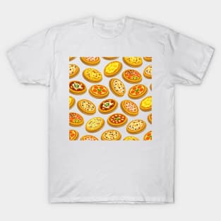 Pizza Seamless Pattern. Italian Cuisine Background T-Shirt